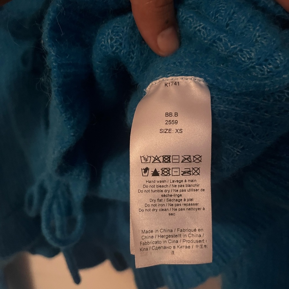 Ganni Bright Turquoise Knit Sweater - Picture 3 of 6